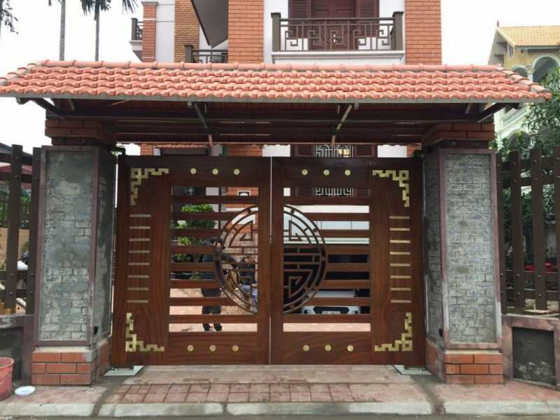 Thiết kế và thi công lắp đặt cổng gỗ - Golden Việt