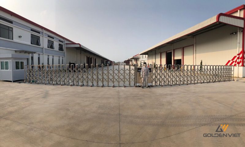 Lắp 02 bộ cổng xếp tại Thái Nguyên 