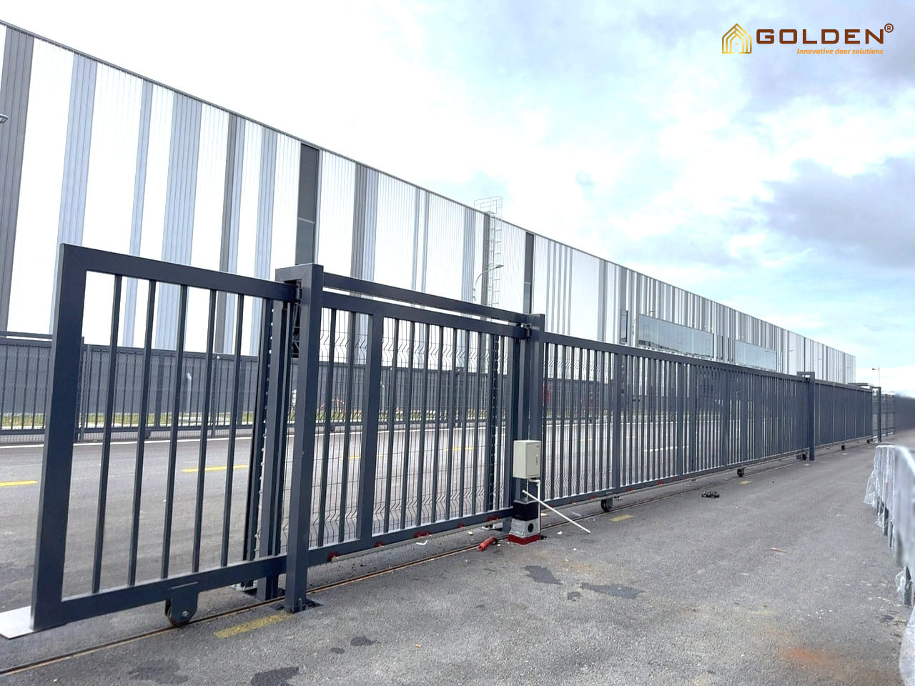 Cổng công nghiệp - Giải Pháp ra vào an ninh KCN, nhà máy, xí nghiệp 1 Cổng công nghiệp 3000kg