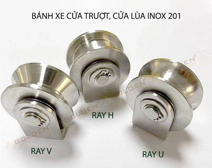 Bánh xe cửa lùa làm bằng Inox 201