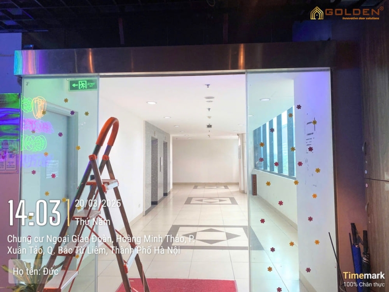 Sửa cửa kính tự động tại Chung cư