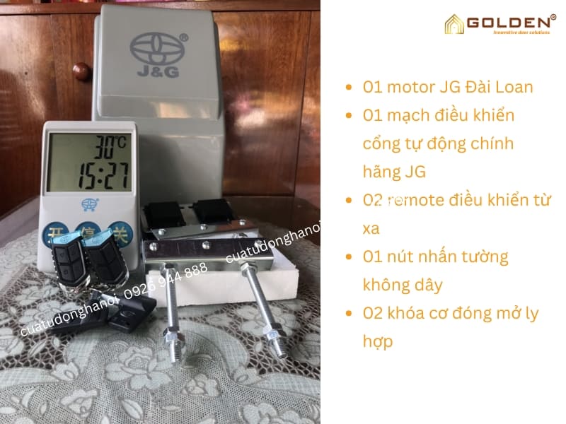 Motor cổng lùa JG nguyên kiện