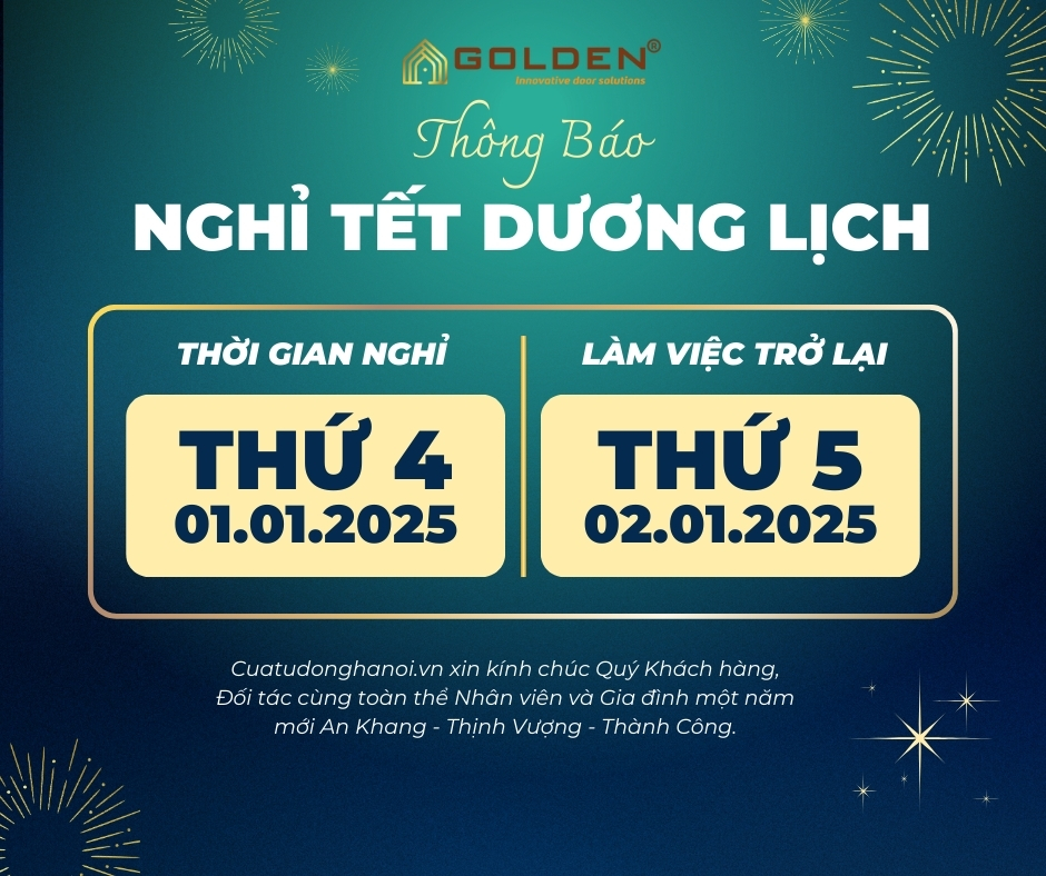 THÔNG BÁO LỊCH NGHỈ TẾT DƯƠNG LỊCH 2025