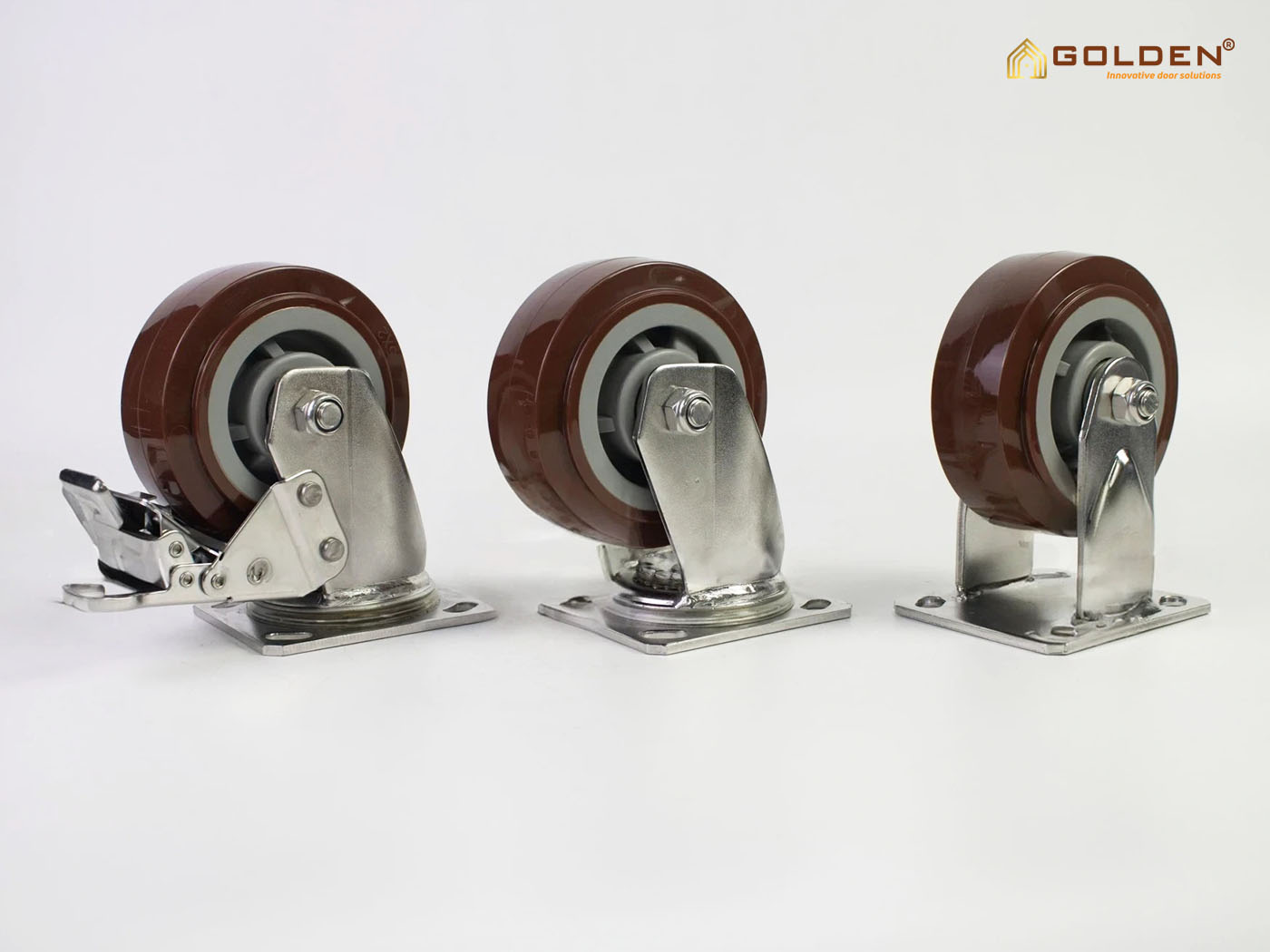 Bánh Xe Đẩy PU Càng Inox 304 Tải Nặng - Độ Bền Vượt Trội, Chịu Tải Cao