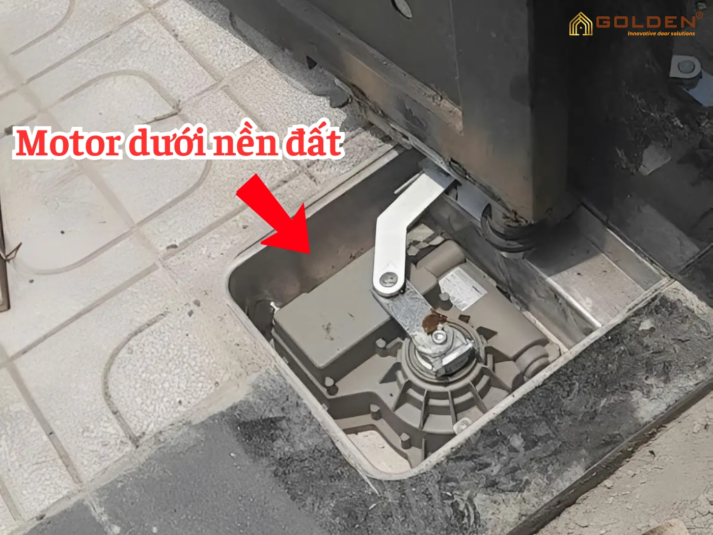 Motor cổng âm sàn lắp đặt dưới nền đất