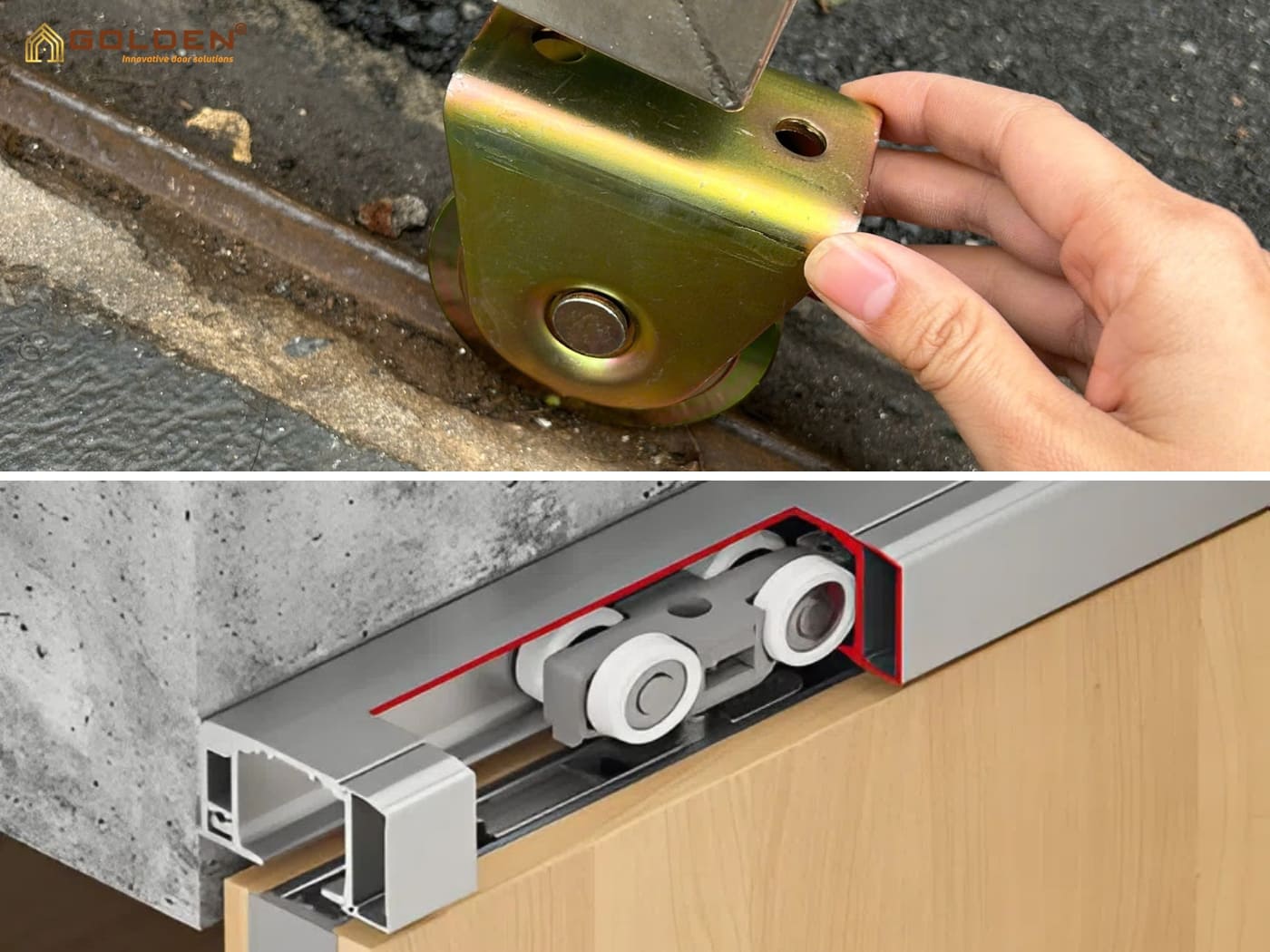 các loại bánh xe cửa lùa