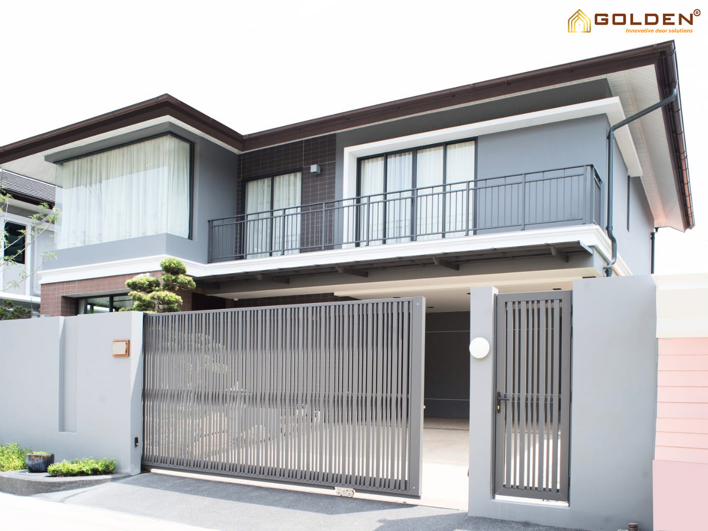 Cổng lùa sắt phù hợp với mọi công trình