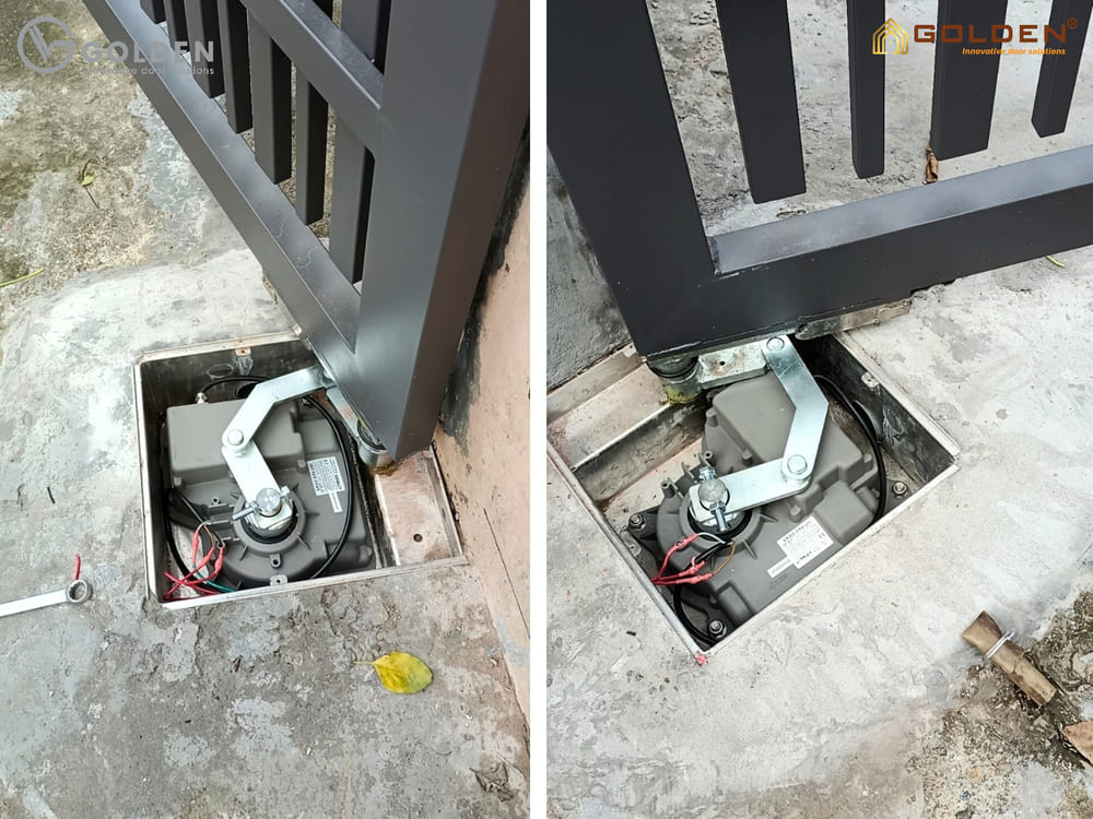 Lắp đặt motor cửa cổng âm sàn