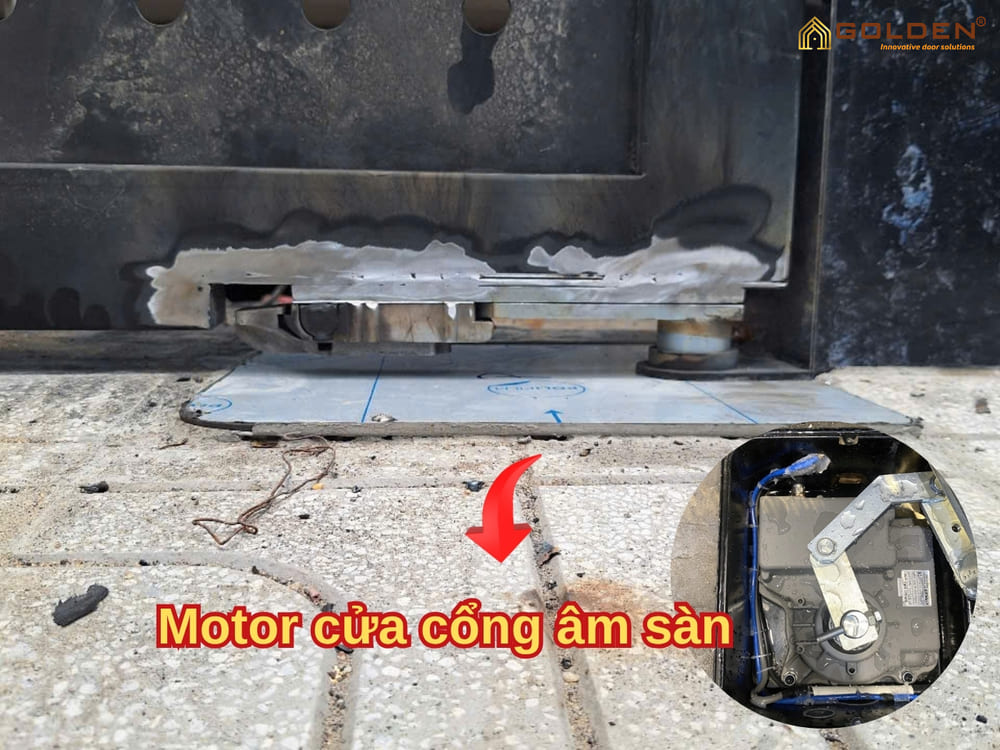 mô tơ cửa cổng âm sàn Italia