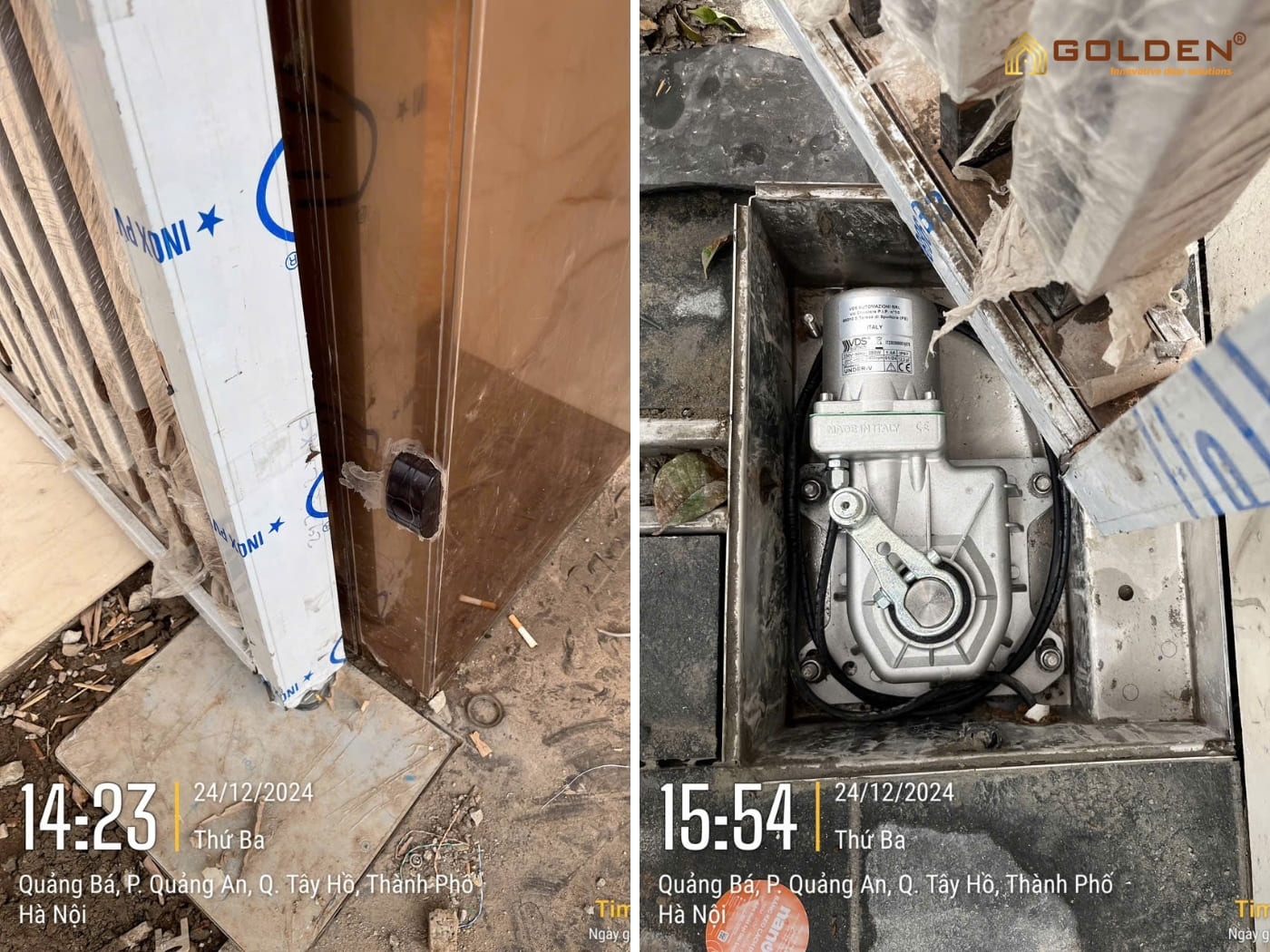Motor cổng âm sàn