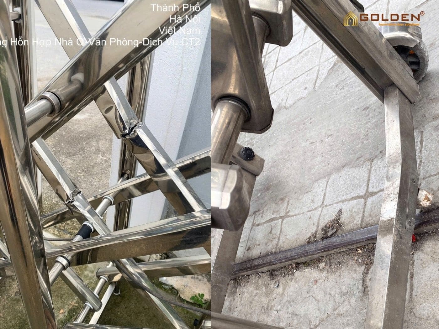 cách nhận biết cổng xếp bị xuống cấp