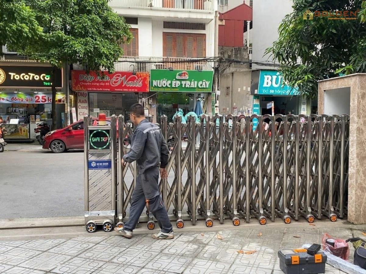 Sửa chữa ray cổng xếp