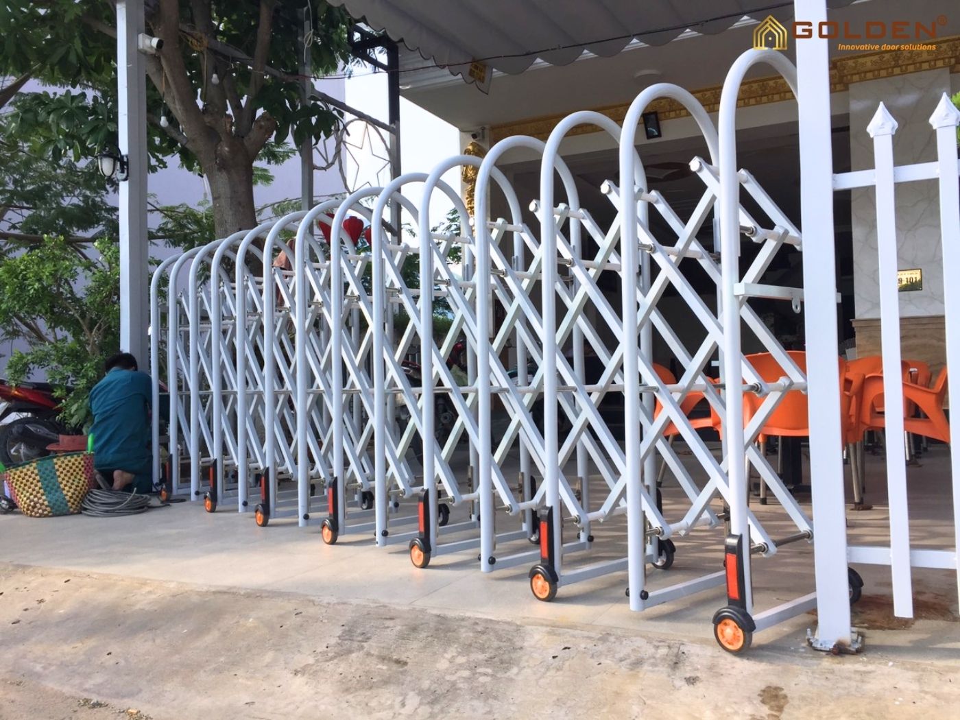 màu sắc cổng xếp