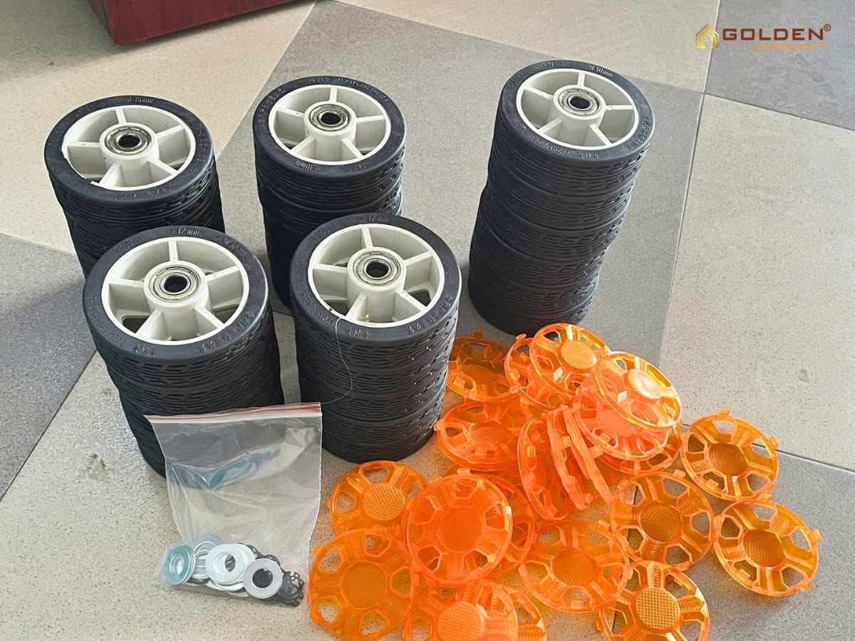 Bánh xe thân cổng xếp