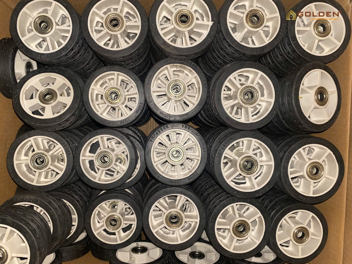 bánh xe thân cổng xếp