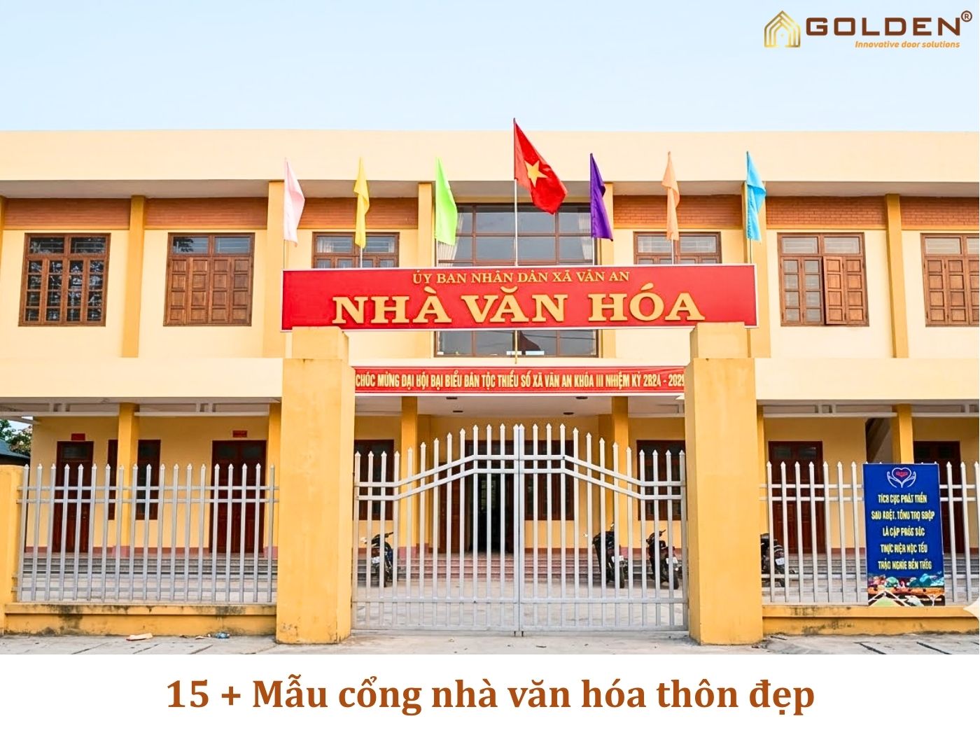 15 + Mẫu cổng nhà văn hóa thôn đẹp, khang trang
