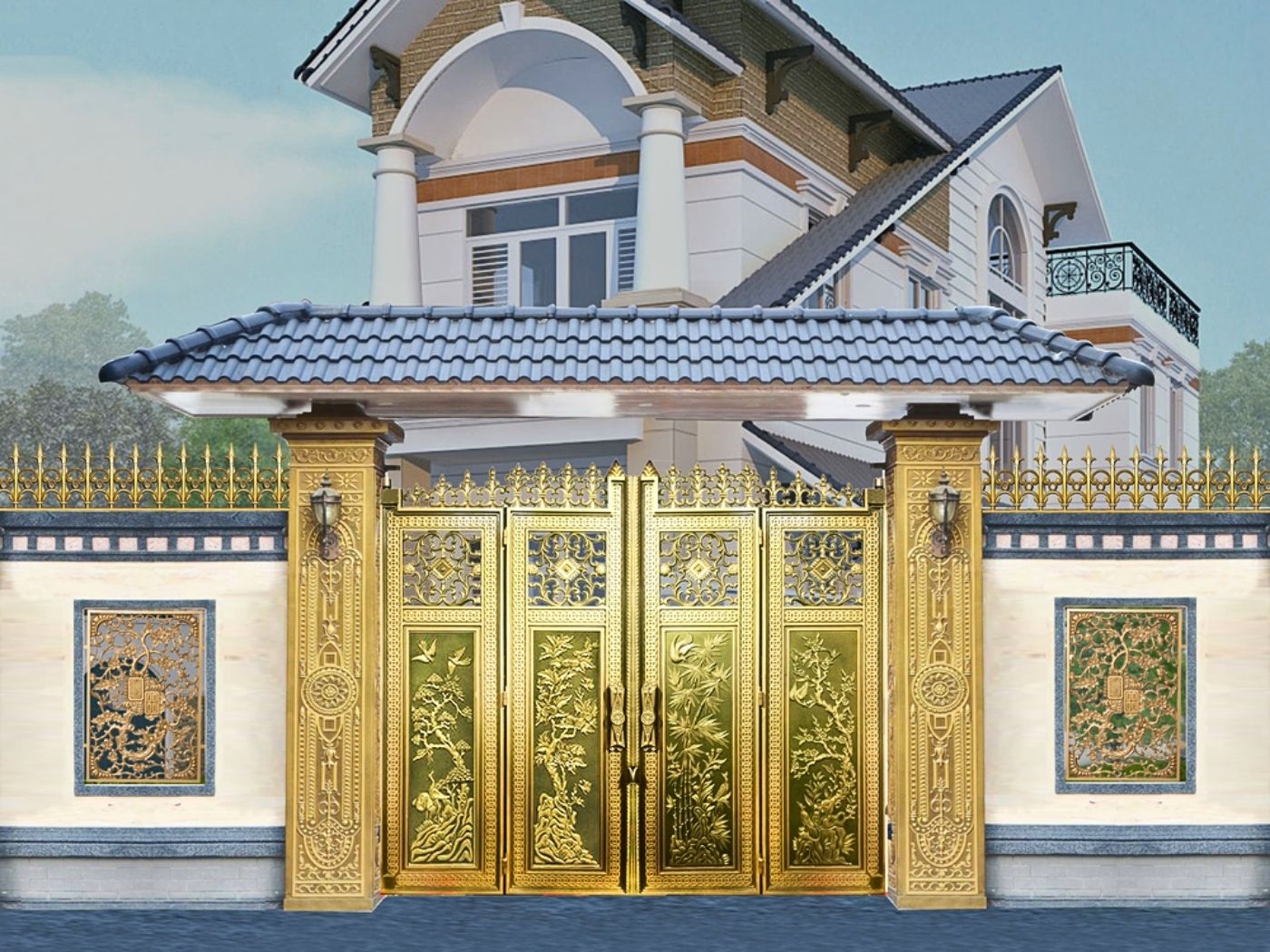 Cập nhật ngay 30+ mẫu cổng nhà đẹp ở nông thôn 3 Cổng nhà đẹp ở nông thôn