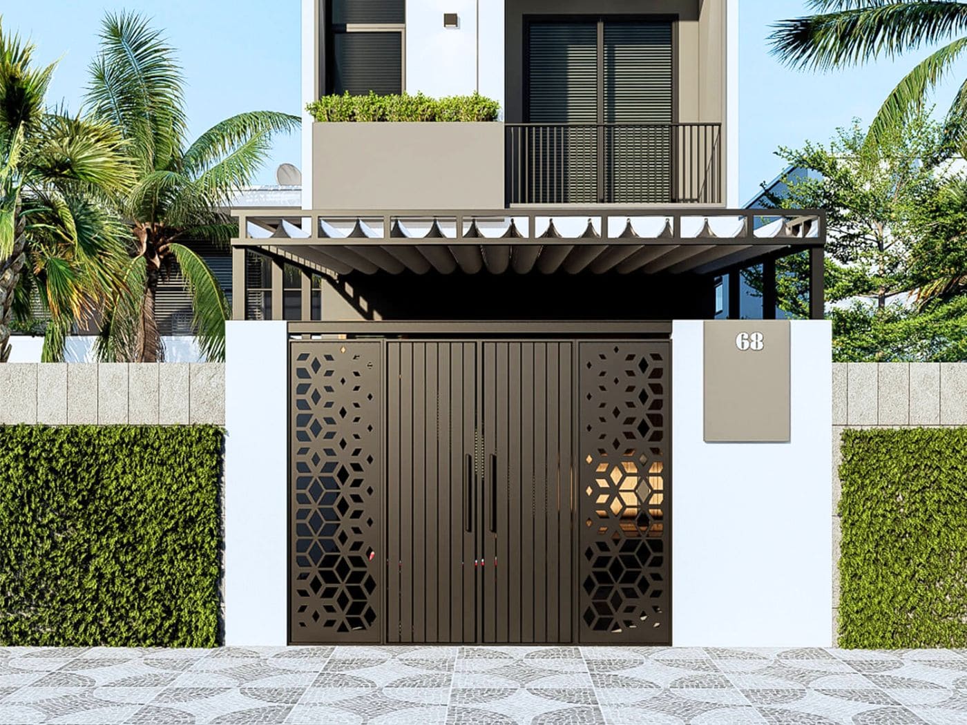 TOP 30+ mẫu cổng nhà phố đẹp, hiện đại 17 Cổng nhà phố hiện đại