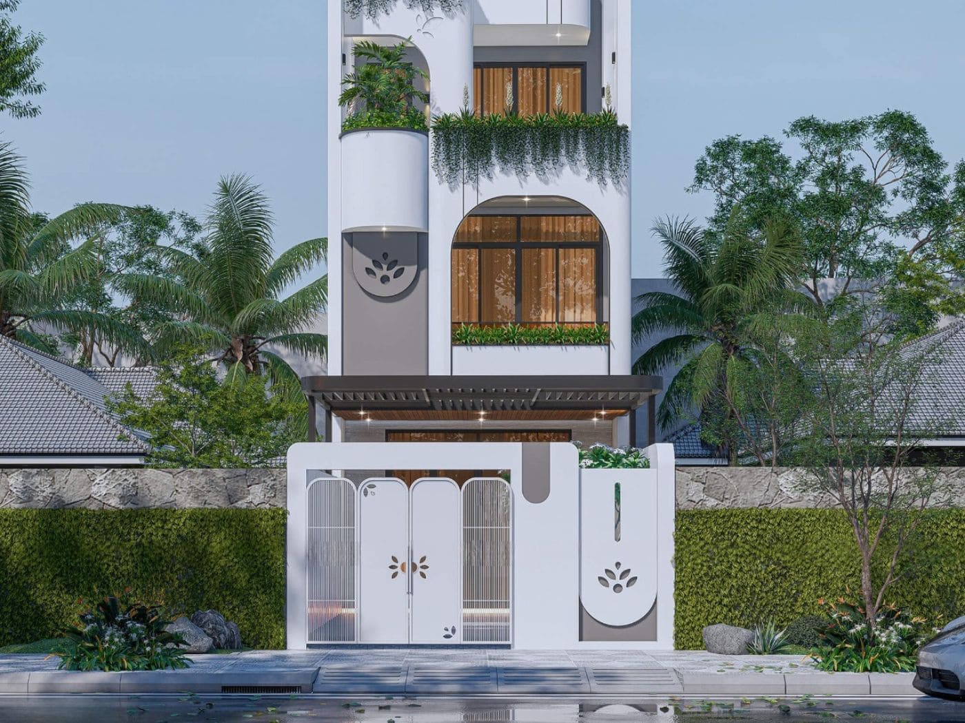 TOP 30+ mẫu cổng nhà phố đẹp, hiện đại 21 Cổng nhà phố đẹp