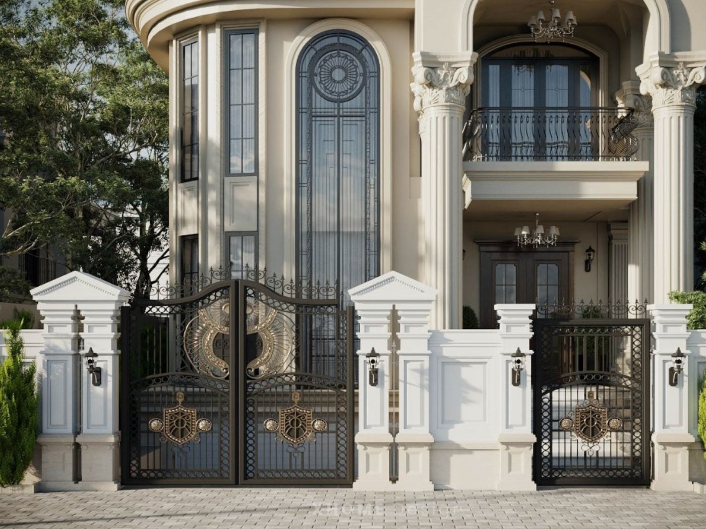 Cổng nhà phong cách Châu Âu