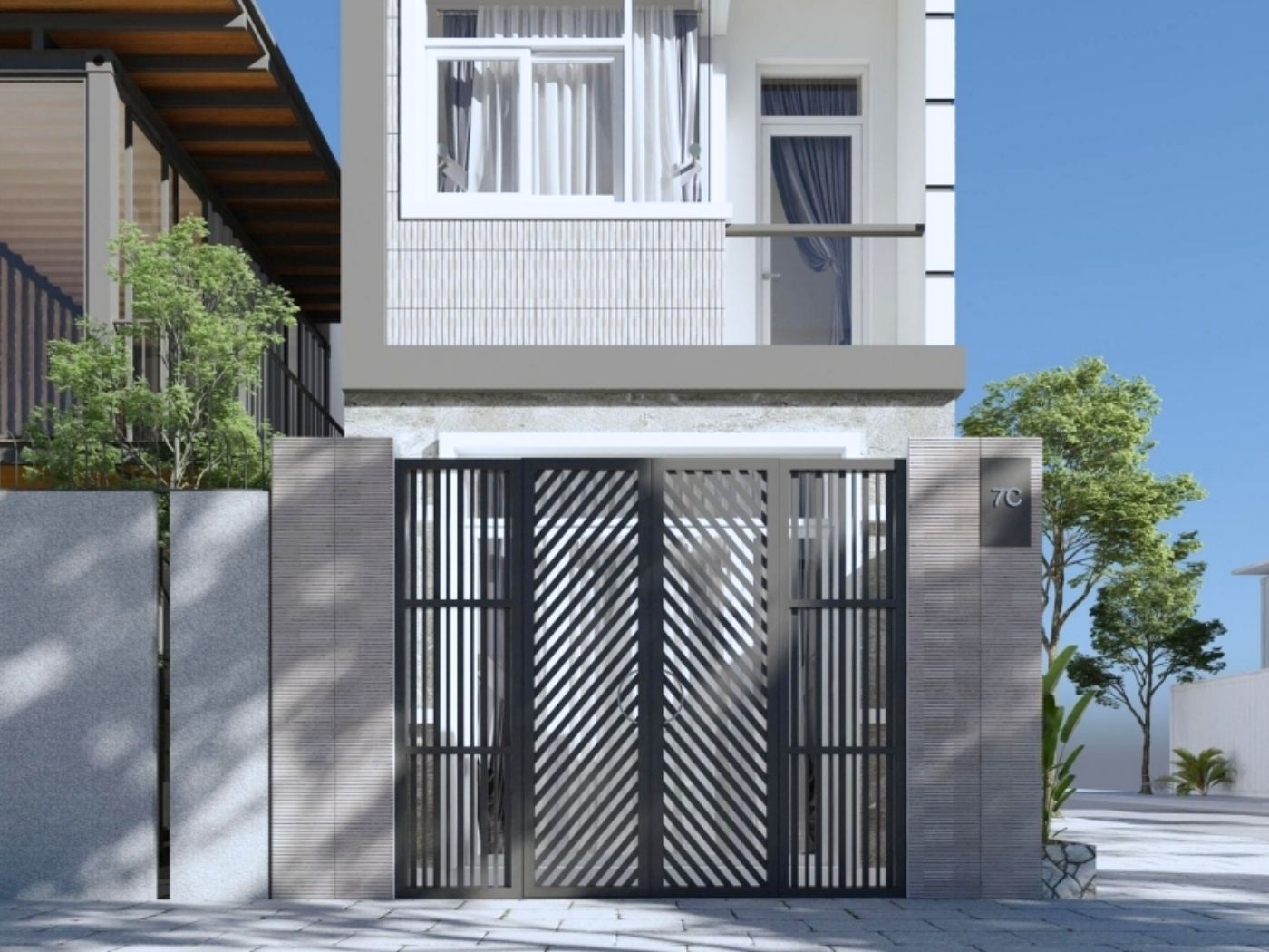 Mẫu cổng nhà ống đẹp