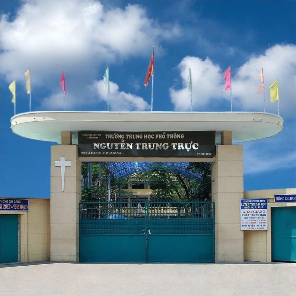 Mẫu cổng trường cấp 3 đẹp