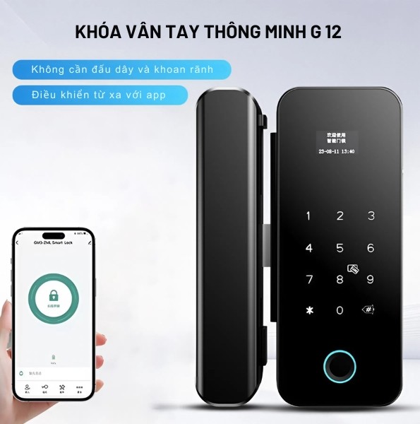 Sử dụng khóa cửa thông minh G 12 tiện lợi