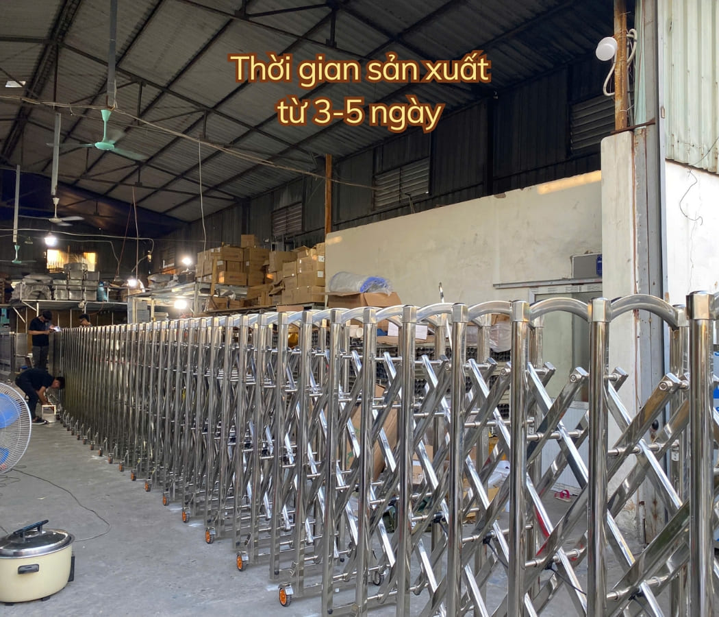 Thời gian sản xuất cổng xếp tự động