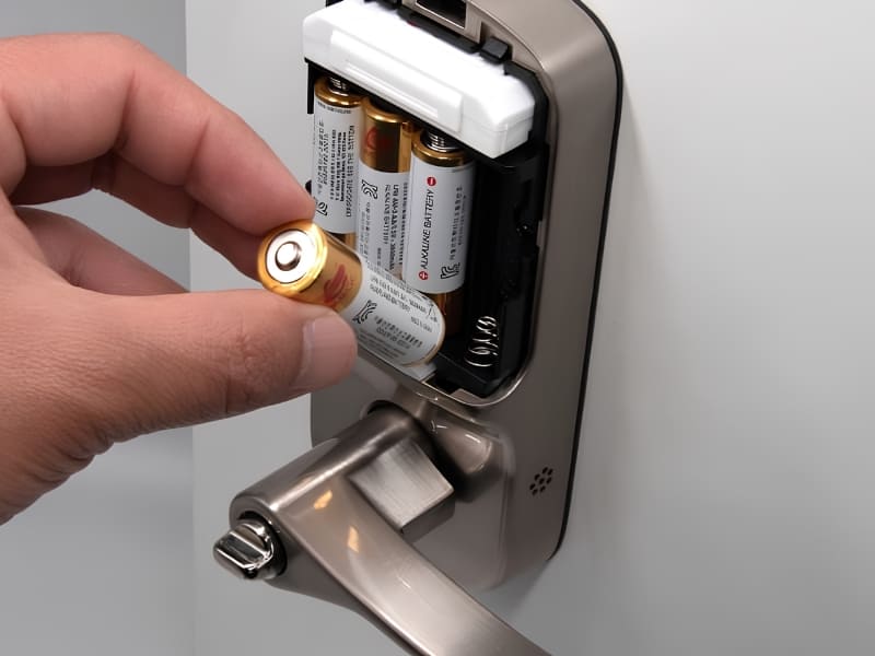 Cách mở khóa cửa thông minh hết pin