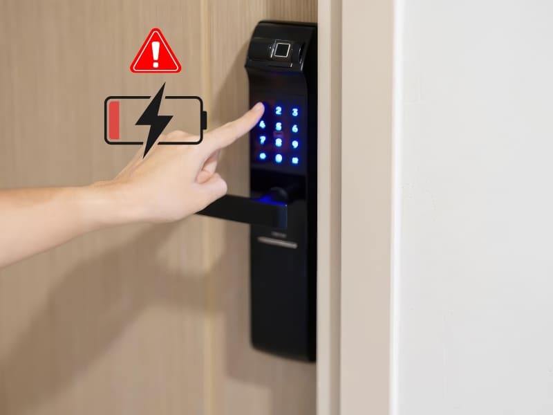 Cách mở khóa cửa vân tay hết pin
