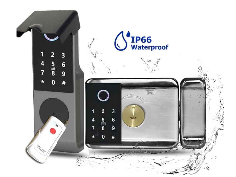 Khóa cổng vân tay chống nước, bảo mật cao 1 Khóa cổng vân tay chống nước
