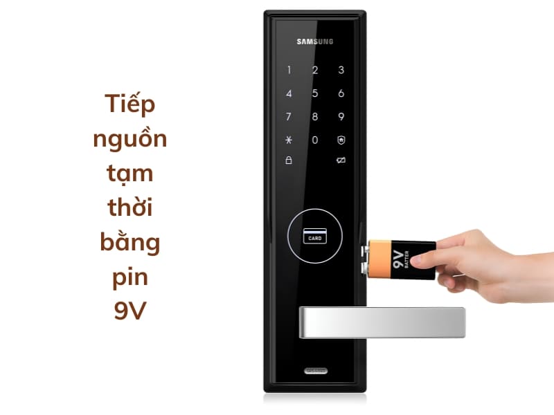 Cách mở khóa cửa thông minh hết pin