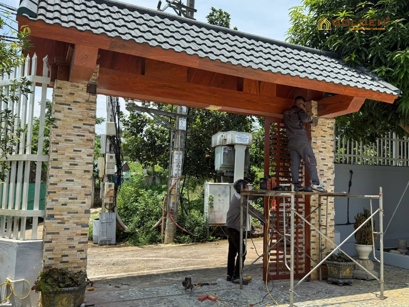 Lắp đặt cổng tự động 4 cánh tại Phú Cát