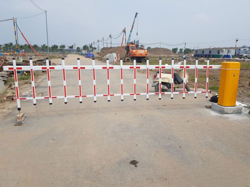 Lắp đặt barie công trường, dự án xây dựng uy tín 8 Mẫu barie có rào chắn tại công trường