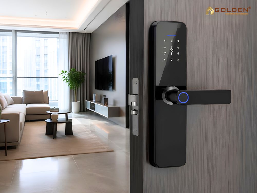 Top 10 mẫu khóa cửa điều khiển từ xa bằng điện thoại 8 Mẫu khóa cửa điều khiển bằng điện thoại F005